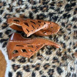 Pikolinos Cutout Leather Heeled Sandals | Size 38 (US 7.5–8)